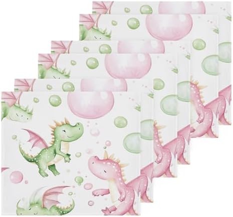 Xigua Bubbles and Dragons Washcloth Set for Travel or Home