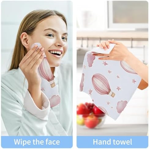 Stunning Watercolor Balloon Washcloth Set