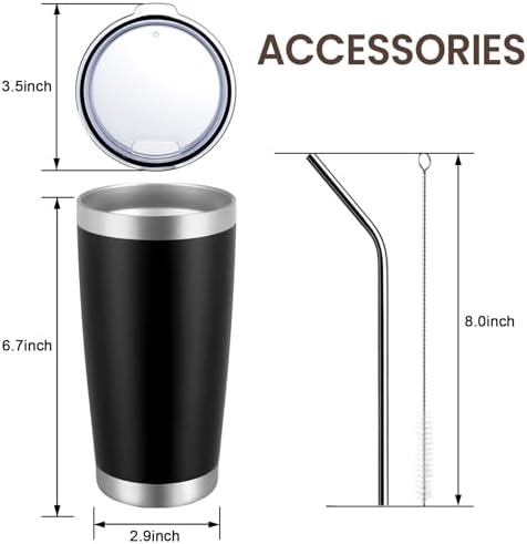 MEWAY 20oz Tumbler 4Pack Double Wall Vacuum Insulated Travel Mug Bulk