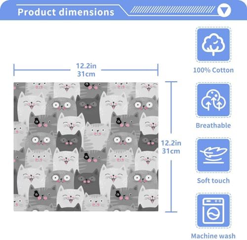 Grey Cat Multi-Use Washcloths