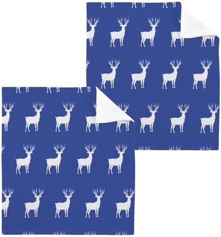 Christmas Reindeer Washcloth 2-Pack for Bath Gym Spa and Beyond