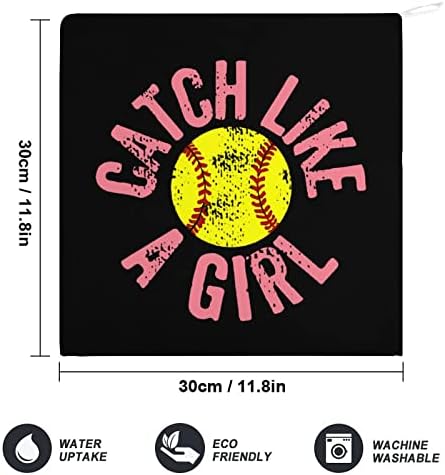 Catch Like A Girl Softball Hanging Towel