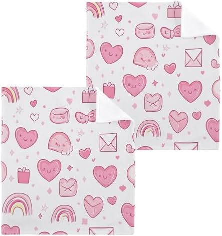 Bath Heart Washcloth Set for Valentines Day