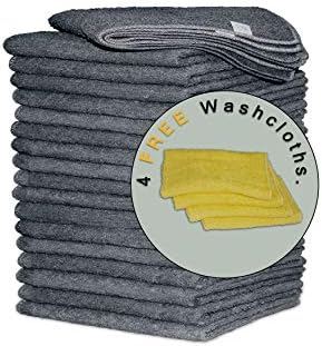 COTTON HOMES Soft Cotton Washcloth 11x11 18 Pack 4 Free