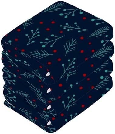 Festival-Worthy Soft Absorbent 12x12 Christmas Washcloth Set