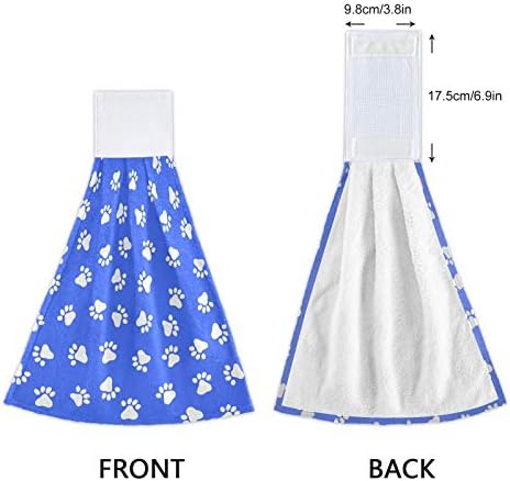AUUXVA Cute Dog Cat Paw Print Towels 2 Pack 1