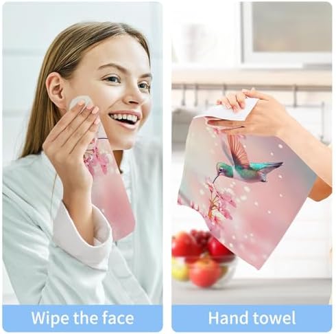 Colorful Hummingbird Washcloth Set