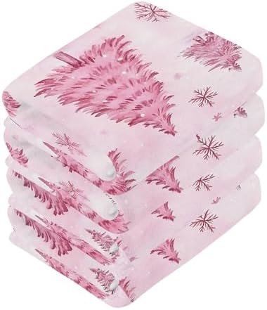 Xigua Christmas Washcloth Set - 12x12 Absorbent Towels for Home Kitchen Use