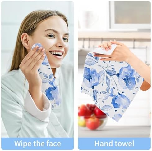 Blue Flower-Shaped Washcloth for Babies