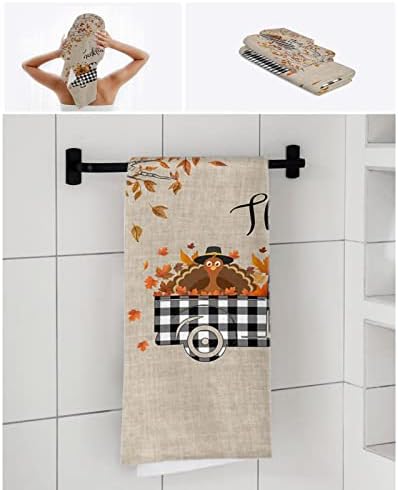Thanksgiving Bath Towels Set 3-Piece Soft Absorbent Ugly Christmas Sweater Style