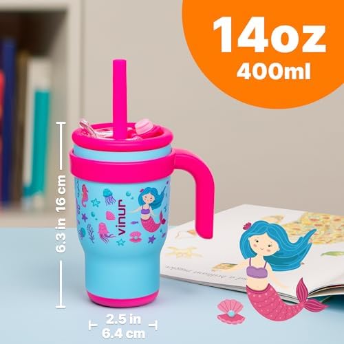 Kids Travel Stainless Steel Tumbler with Straw