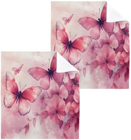 Stylish Xigua Butterflies Washcloth Set