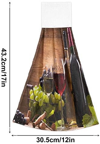 Durable Wooden Grape Towels Retro Kitchen Decor Engagement Set