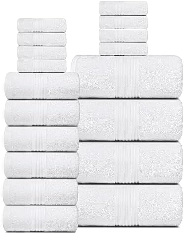 Dewall Maisons 18-Piece White Towel Set