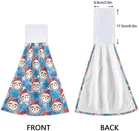 Patriotic Sloth Kitchen Towels
