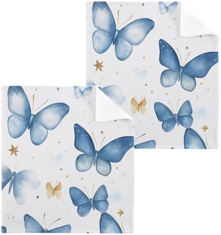 Xigua Watercolor Butterfly Washcloth Set