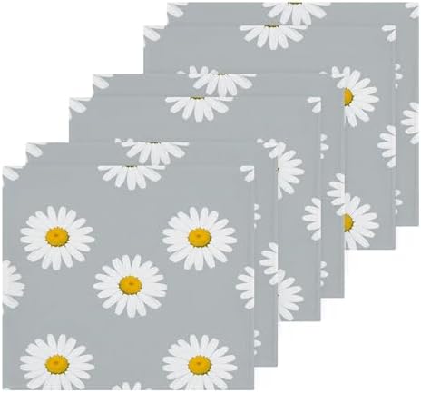 White Daisy-Shaped Pure Cotton Washcloths Set 2-Piece Reusable Face Towels