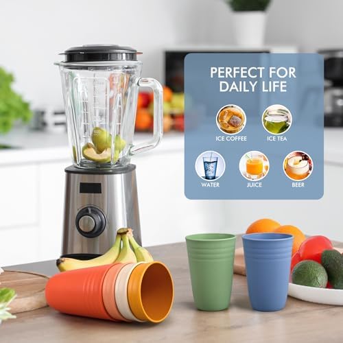 BPA-Free Reusable Plastic Cups 8-Pack