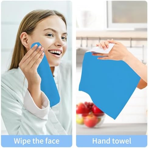 FJDENG Ultra-Quality 2-Pack Washcloths for Bathroom Gym and Home