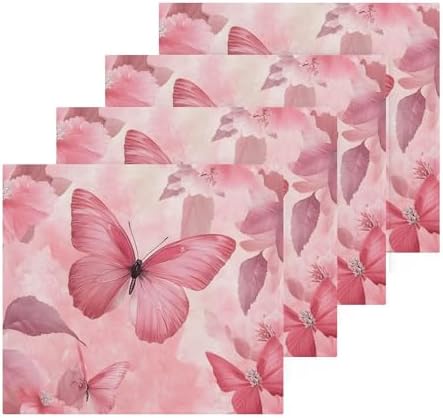 Stylish Xigua Butterflies Absorbent Washcloth Set for Fast Drying