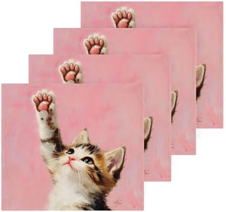 Xigua Kitten Washcloths Set of 2 12x12 Inch 1