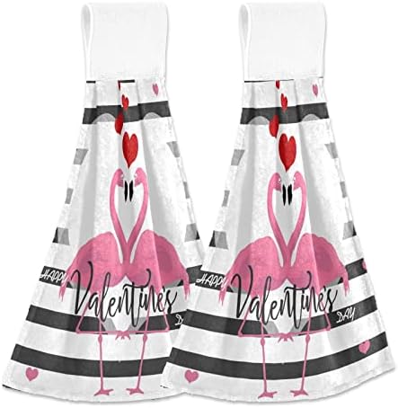 Adorable Magic Kitchen Towels 2PCS Flamingo Design