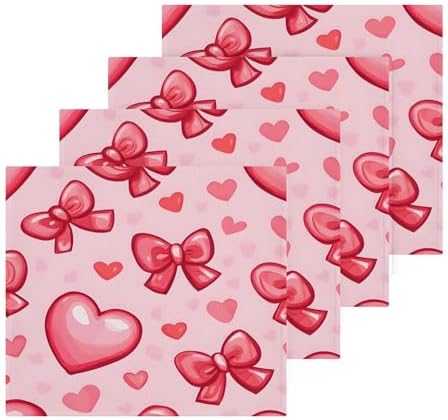 Xigua Hearts and Bows Premium Washcloth Set