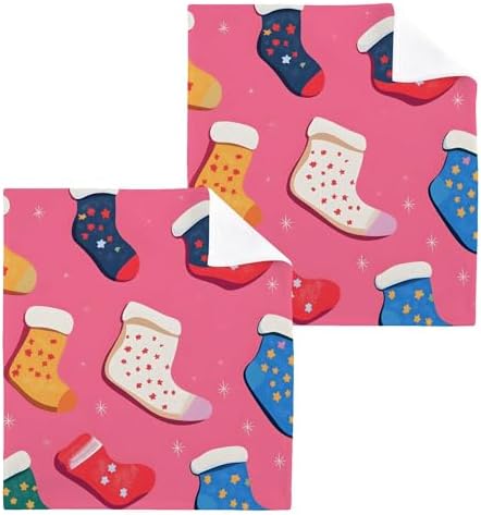 Elegant Christmas Washcloth Set for Fast Drying