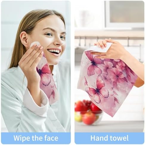 Stylish Xigua Butterflies Washcloth Set