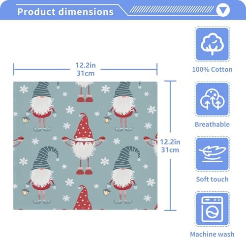 Xigua Christmas Gnome Washcloth Set