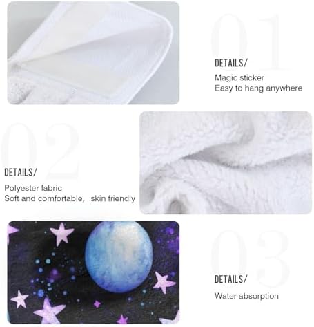 RPLIFE Watercolor Planets Hand Towel Set of 2