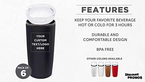 Custom Plastic Tumblers with Lid Insulated Set of 6