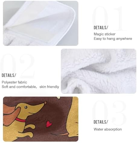 Cute Absorbent Quick-Dry Kitchen Hanging Hand Towels