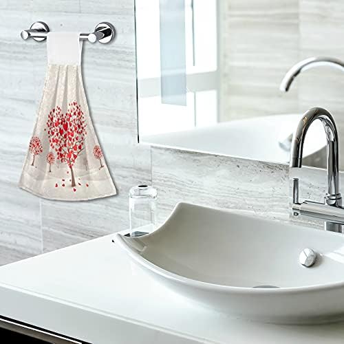 Valentines Heart Shaped Tree Towels 2-Piece Handle