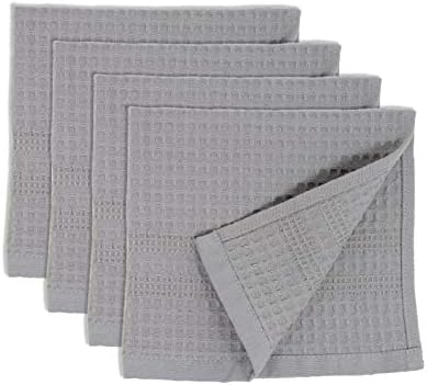 Gilden Tree Waffle Towels Set of 4 Pewter