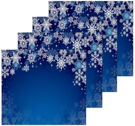 Christmas Blue Snowflake Washcloths 2 Pack