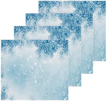 Compact Christmas Snowflakes Washcloth Set Soft Reusable for Baby Kids