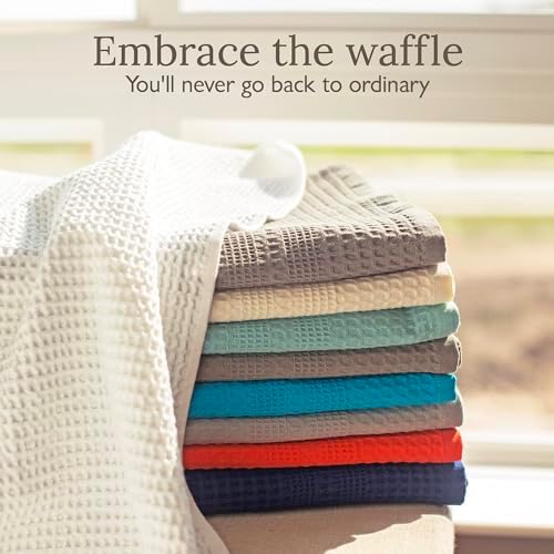 Gilden Tree Waffle Towels Set of 4 Pewter