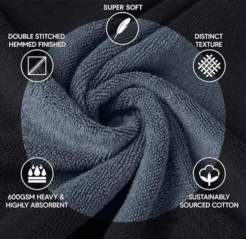 Yraly Luxury Wash Cloths 12 Pack 13x13 Inch