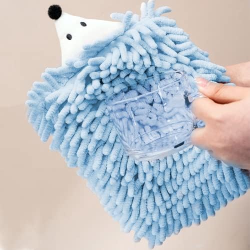 Chenille Hand Towels with Button Loop 2 Packs
