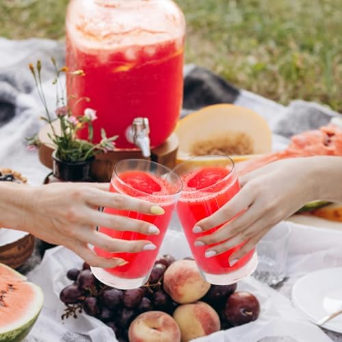 12-Piece 17 Oz Clear Plastic Tumblers Set