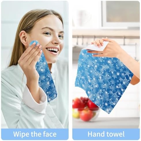 Adorable Christmas Snowflakes - Soft Reusable Washcloths