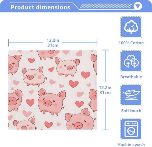 Xigua Cute Pig Washcloth Set