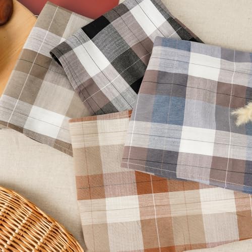 Adjustable String Design Hanging Hand Towels Set of 2 Apricot Plaid