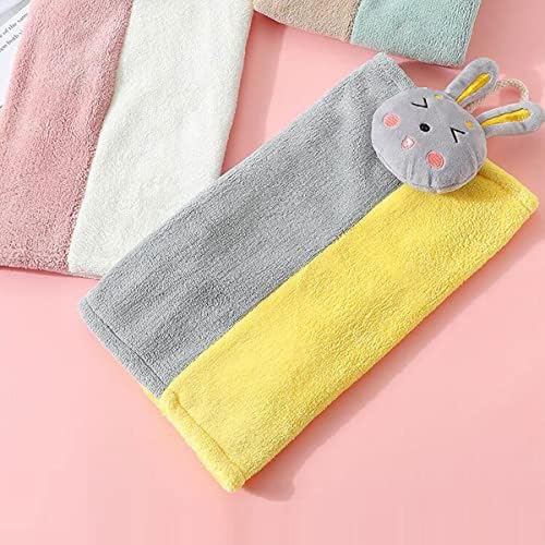 Ewanda 3 Pack Cute Rabbit Hand Towels with Hanging Loop 1