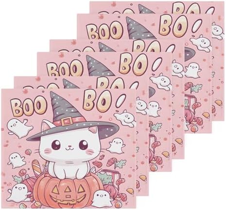 Cute Cat Witch Hat Washcloth Set