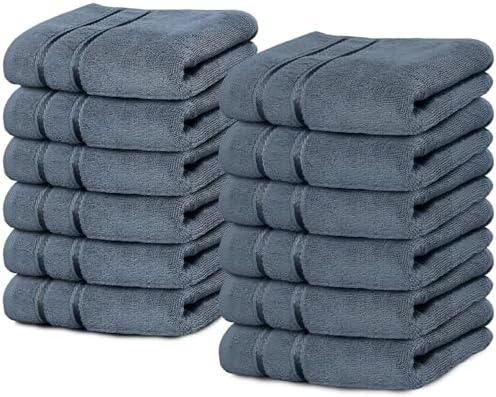 Yraly Luxury Wash Cloths 12 Pack 13x13 Inch