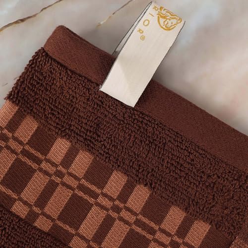 6-Piece Geometric Cotton Towels - Quick Dry Stylish