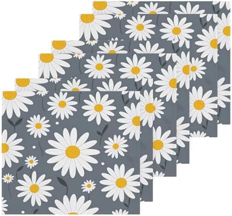 Daisy Flower Washcloth Set Soft Reusable for Babies Travel Use