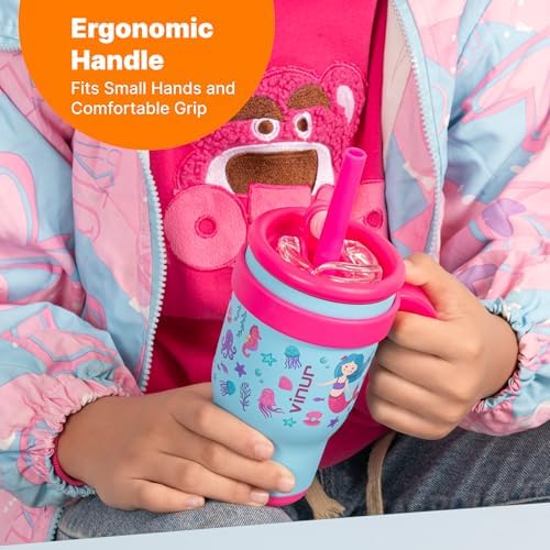 Kids Travel Stainless Steel Tumbler with Straw